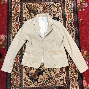 NWOT Old Navy Blazer with light pink velour detail